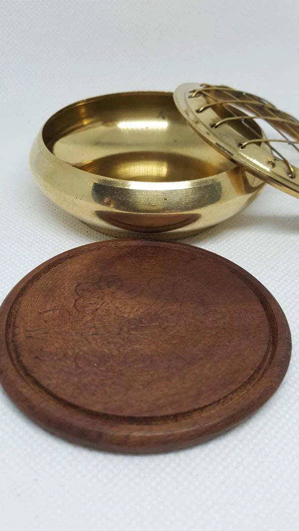 Brass Screen Charcoal Burner 3" diameter- Incense Burner, Resin Burner, Charcoal burning, Altar Decor, Cleansing, Altar tool, Purification