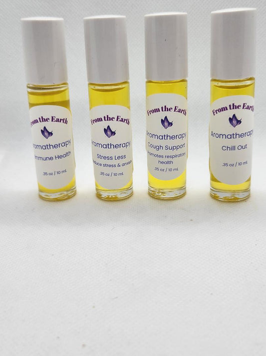 Aromatherapy Oil Roller Bottle- Unique Blends, Whole Body Healing On The Go, Reiki Infused, 10ml Glass Vial