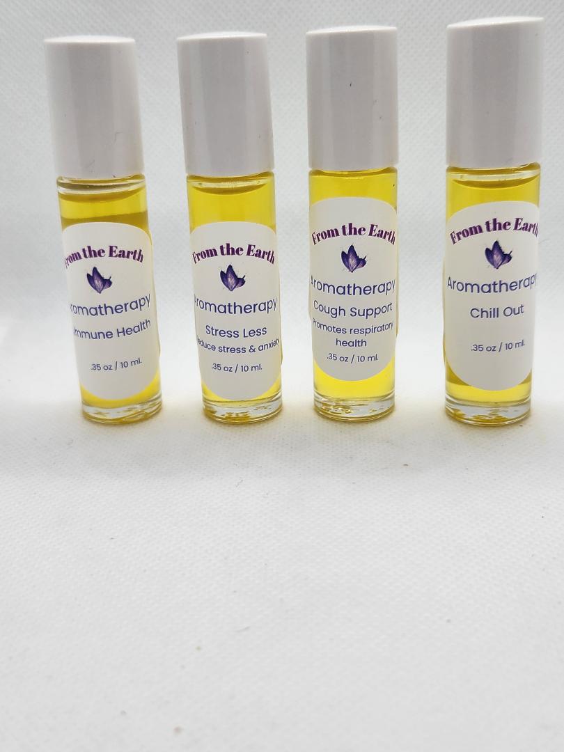 Aromatherapy Oil Roller Bottle- Unique Blends, Whole Body Healing On The Go, Reiki Infused, 10ml Glass Vial