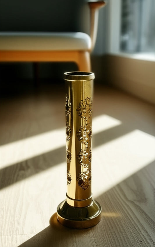 tree of life brass incense tower