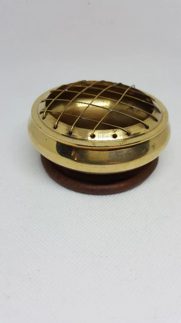 Brass Screen Charcoal Burner 3" diameter- Incense Burner, Resin Burner,  Charcoal burning, Altar Decor, Cleansing, Altar tool, Purification