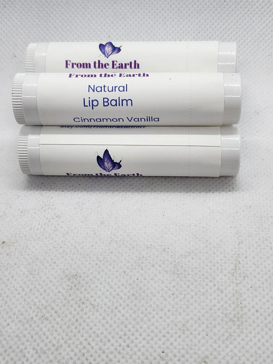 several lip balms on a white background