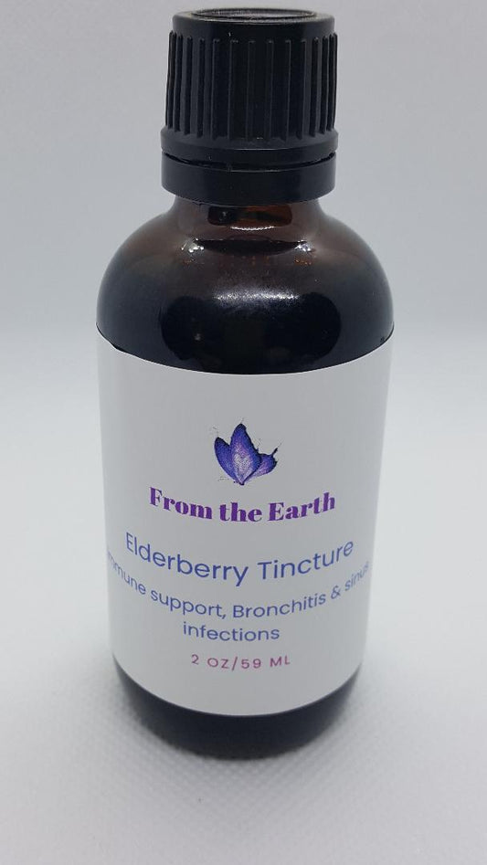 Elderberry Tincture - Herbal Care, Colds, Flu, Coughing, Sinus Infections, Bronchitis, Infections, Constipation, Natural Products