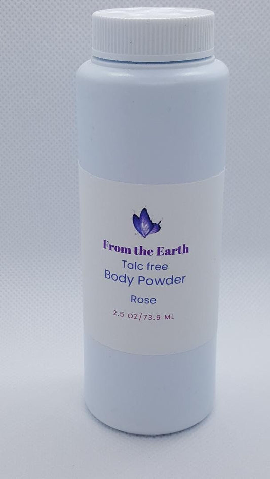 body powder container on white background