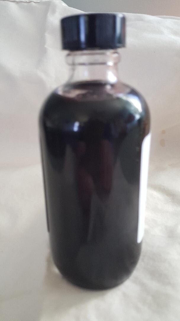 elderberry syrup in bottle