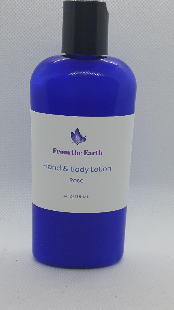 hand and body lotion on white background